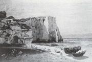 Gustave Courbet Die Felsen von Etretat nach einem Gewitter oil painting picture wholesale